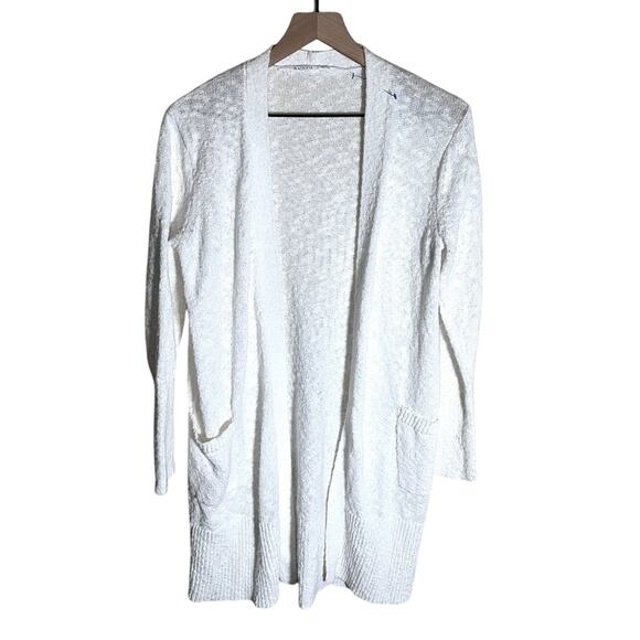 Athleta Other - ATHLETA long line cotton blend open front cardigan with pockets L